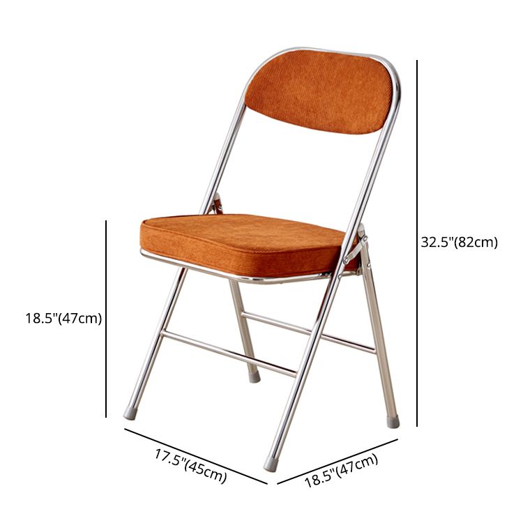 Open Back Dining Side Chair Foldable Upholstered Armless Dining Chairs