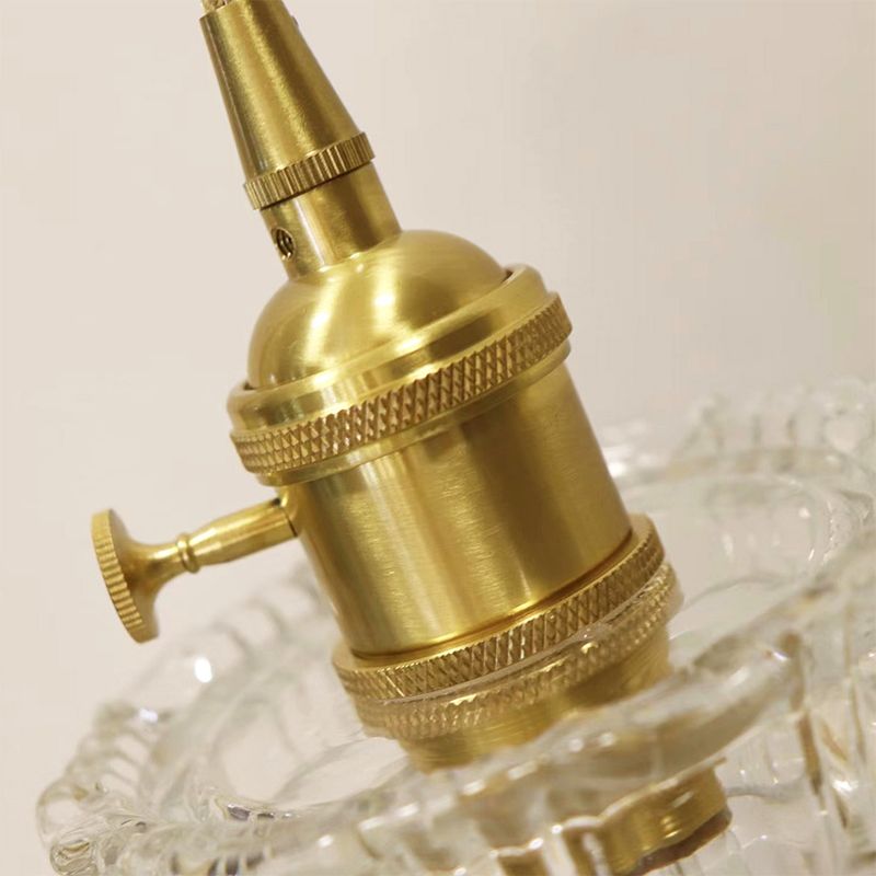 Golden Metal Lighting Glass Shaded Wall Light for Room and Foyer