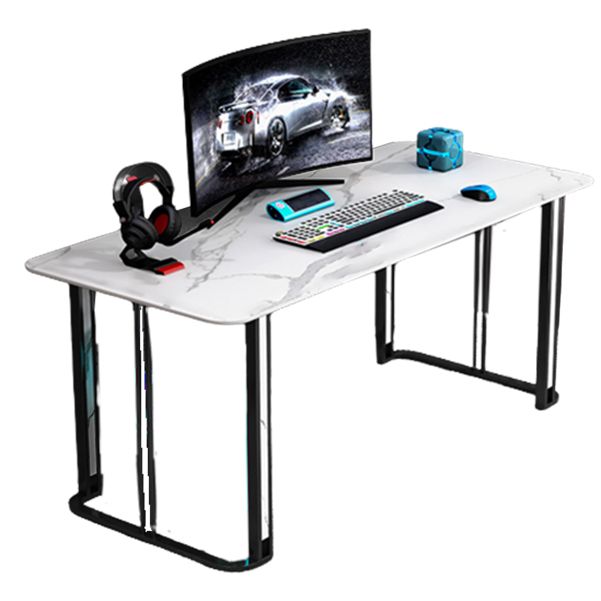Industrial Office Desk Antique Finish Computer Desk with Metal Legs