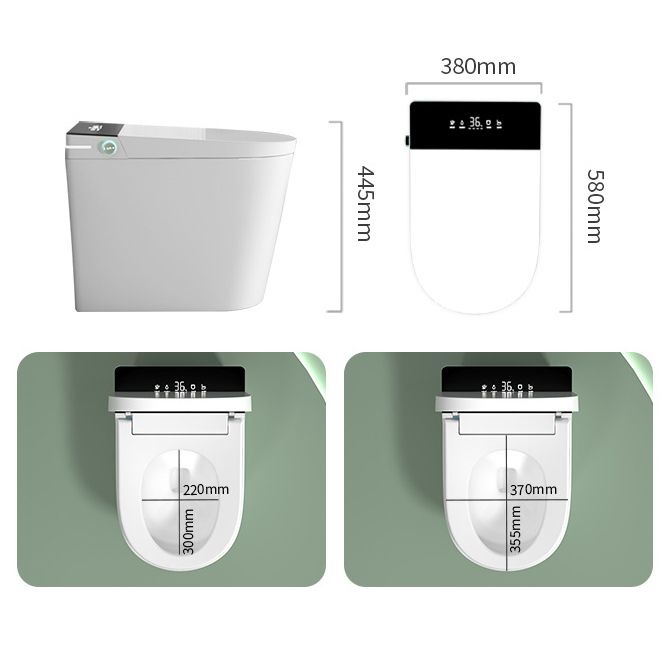 Modern Flush Toilet Heated Seat One-Piece Toilet with Slow Close Seat