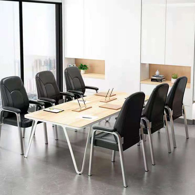 High Back Office Chair Fixed Armchair with Sponge/Latex Seat