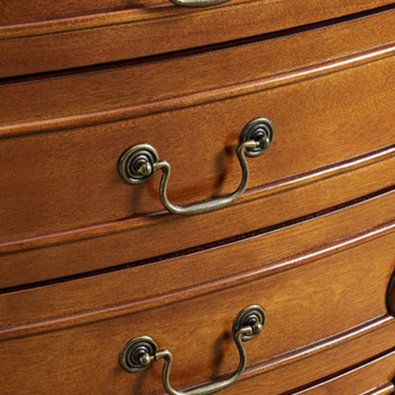 Mid-Century Modern Rectangle Chest/Cabinet with Drawers in Rubberwood