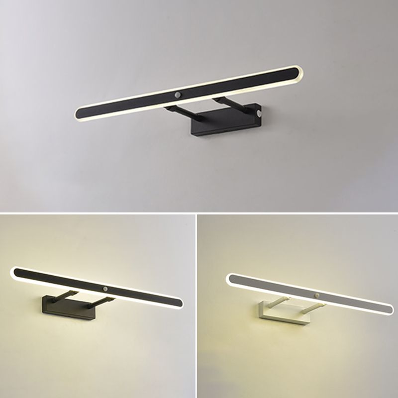 Style minimaliste moderne Améliorations d'éclairage de vanité de vanité rationalisée Idées d'éclairage de vanité acrylique pour salle de bain