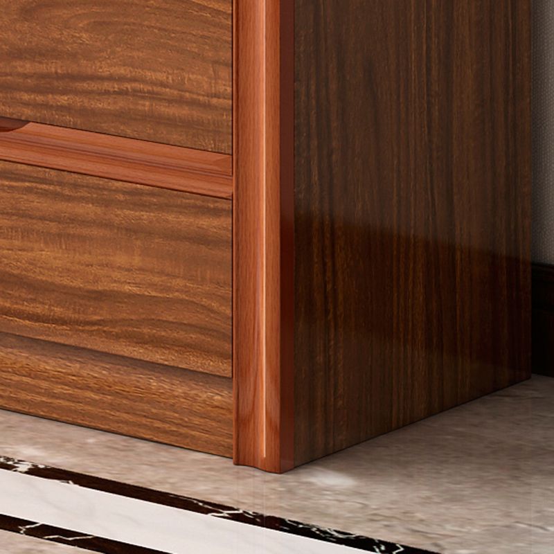 Contemporary Storage Chest Bedroom Chest in Brown with Drawers