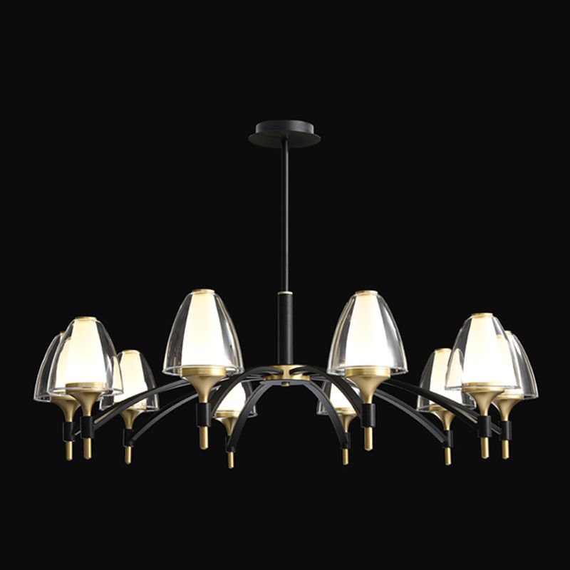 Schwarz Aluminium Anhänger Lichter Minimalismus Decke Anhänger Licht für Wohnzimmer