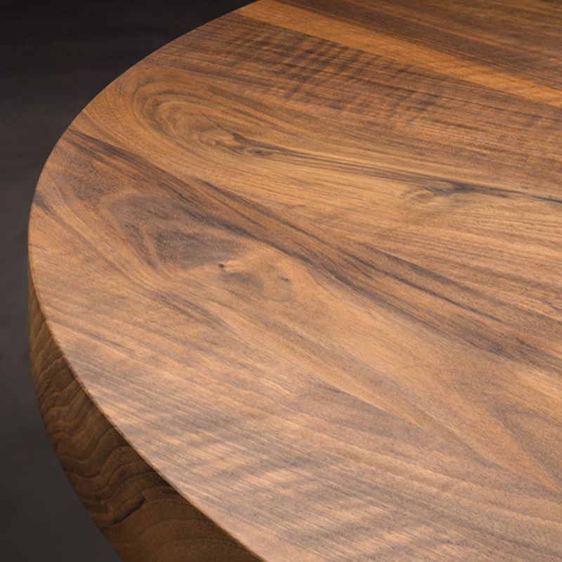 Modern Solid Wood Dining Table Oval Wooden Table with Double Pedestal