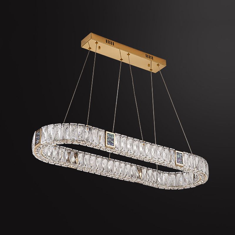 Geometric Shapes Ceiling Pendant Light Modern Luxury Style Crystal Chandelier Lamp