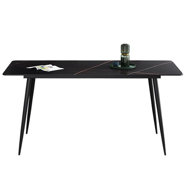 Sintered Stone Industrial Dining Table 4 Legs Base Rectangle Table for Home