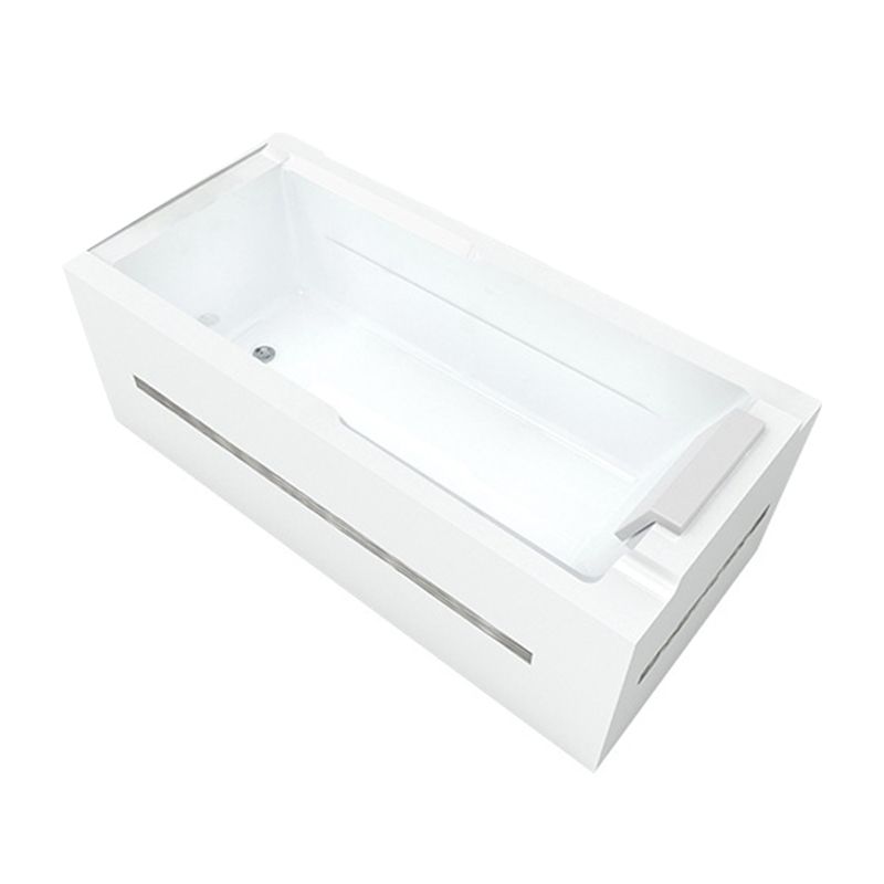 Soaking Rectangular Bathtub Modern Bathroom with Faucet Bath Tub