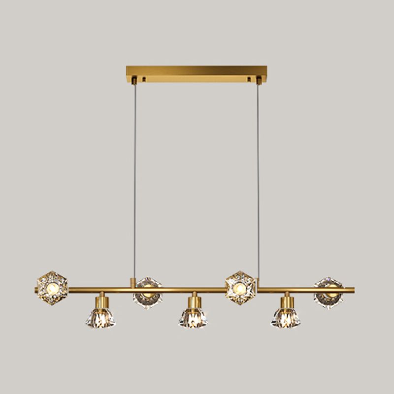 Cone Island Lighting Modernismus Kristallleuchterleuchte für Esszimmer