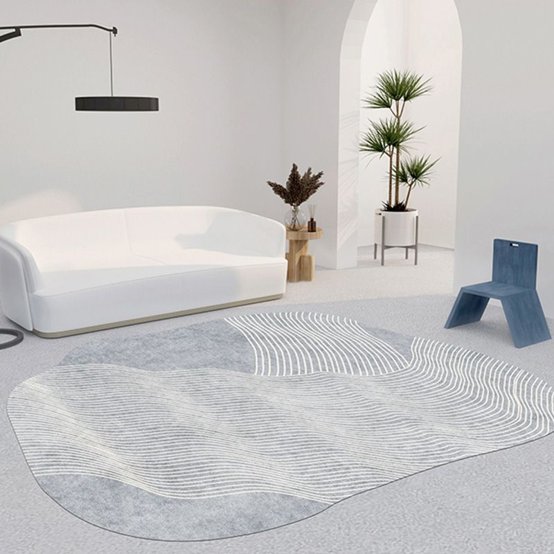 Simplicity Apricot Carpet Modern Novelty Shape Rug Polyester Stain Resistant Carpet for Living Room