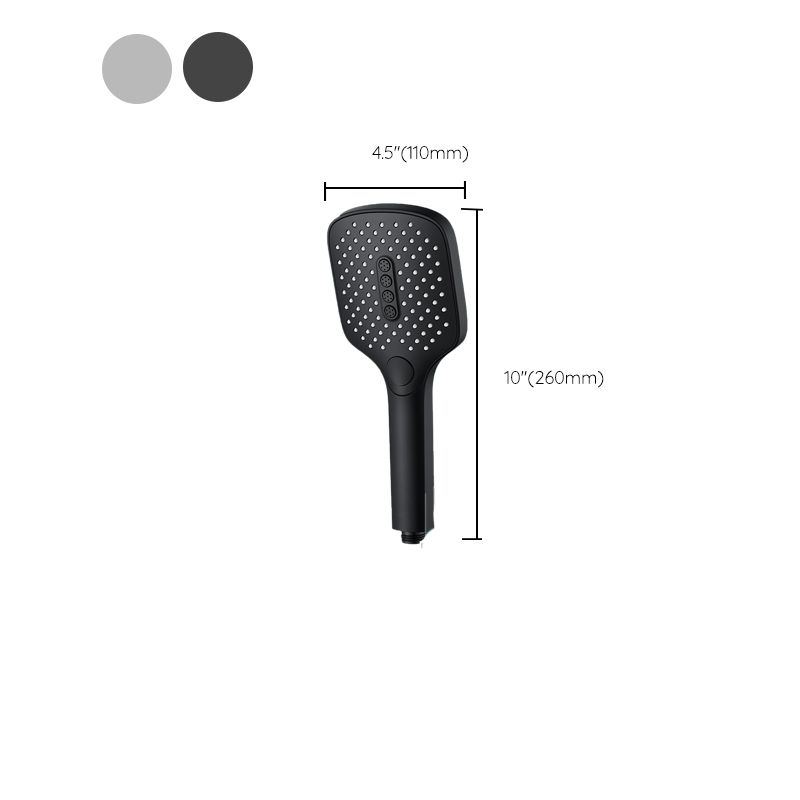 Rectangular Self-Cleaning Hand Shower Adjustable Spray Pattern Wall-Mount Hand Shower