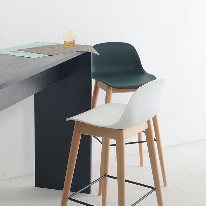 Scandinavian Style Bar-stool with Bucket Seat Counter Stool for Restaurant Bar