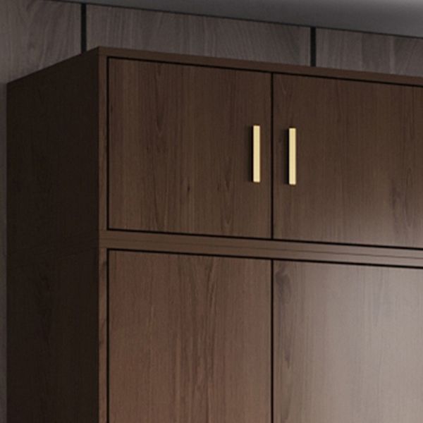 Brown Engineered Wood Wardrobe Closet Modern Wardrobe Armoire
