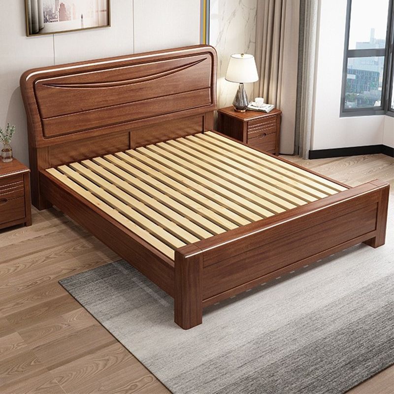 Traditional Headboard Standard Bed Adjustable Height Bed with Legs