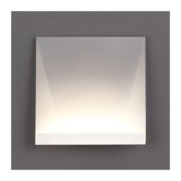 Geometric Metal Wall Lamp Simplistic Style LED White Wall Light Sconce in Warm/White Lighting for Bedroom