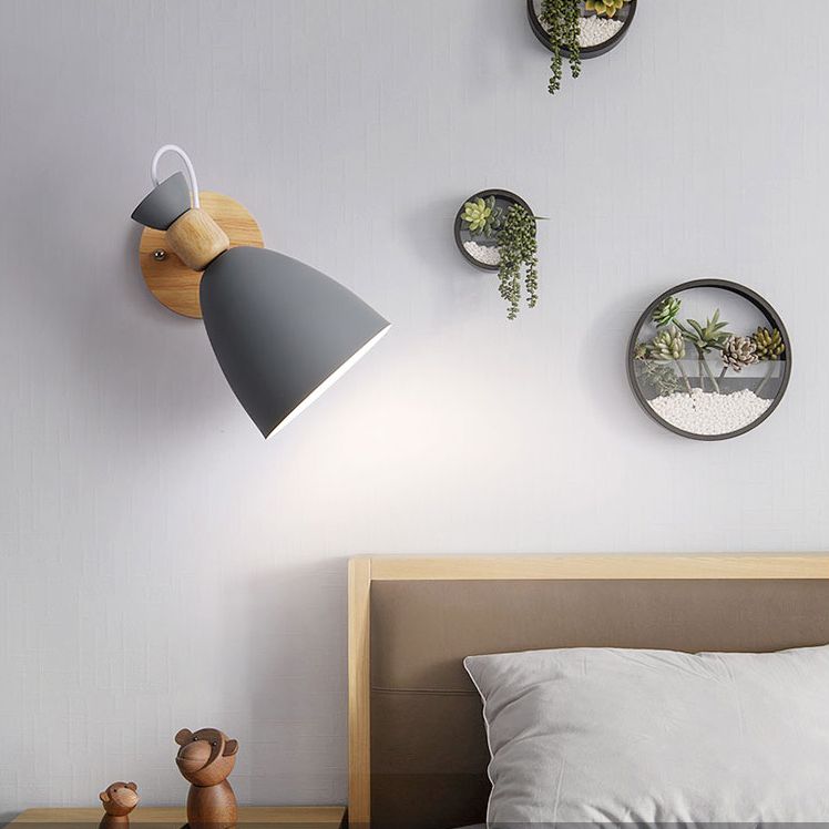 Moderni macaron nordici in stile geometrico con sconde da parete geometrica 1 flione leggero in giallo e bianco