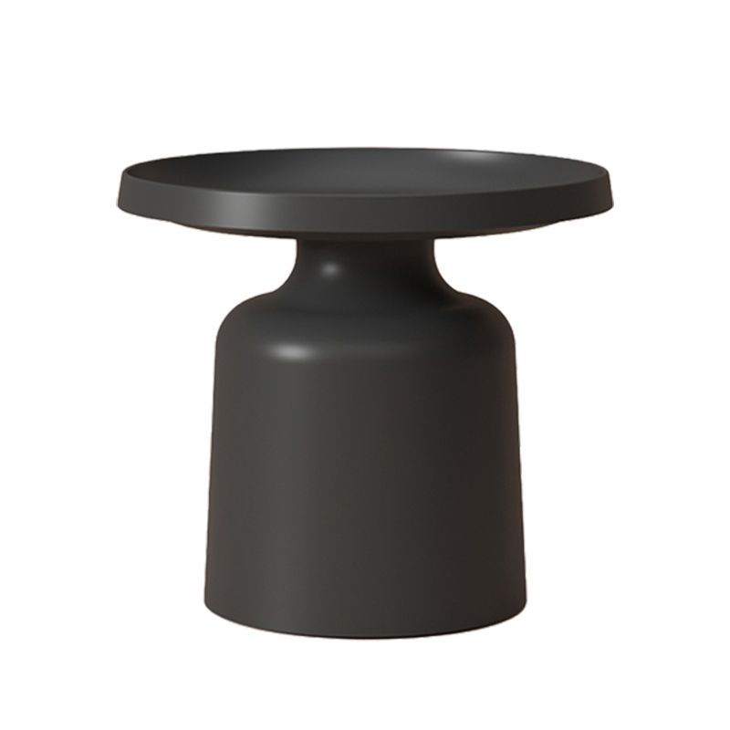 16.5"/17.7" Tall Mid-Century Round Top Side Table Metal Pedestal End Table