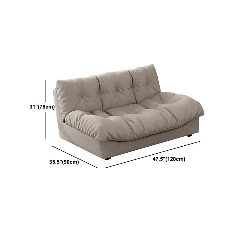35.43" W x 30.70" H Armless Sofa Contemporary Standard Sofa with Biscuit Back