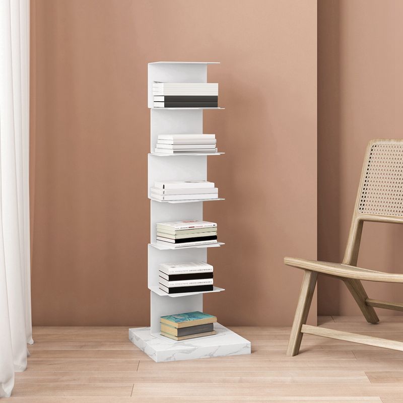 Geometric Metal Storage Bookcase Modern Home Office Bookshelf