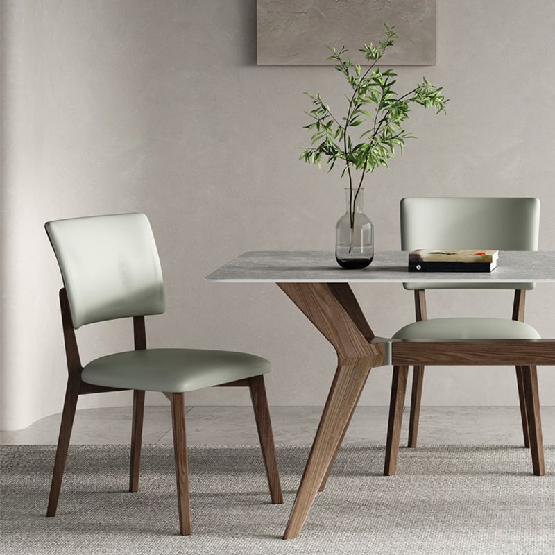 Modern Dining Set 1/4/5/7 Pcs Sintered Stone Dining Table and Chairs with Solid Wood Frame