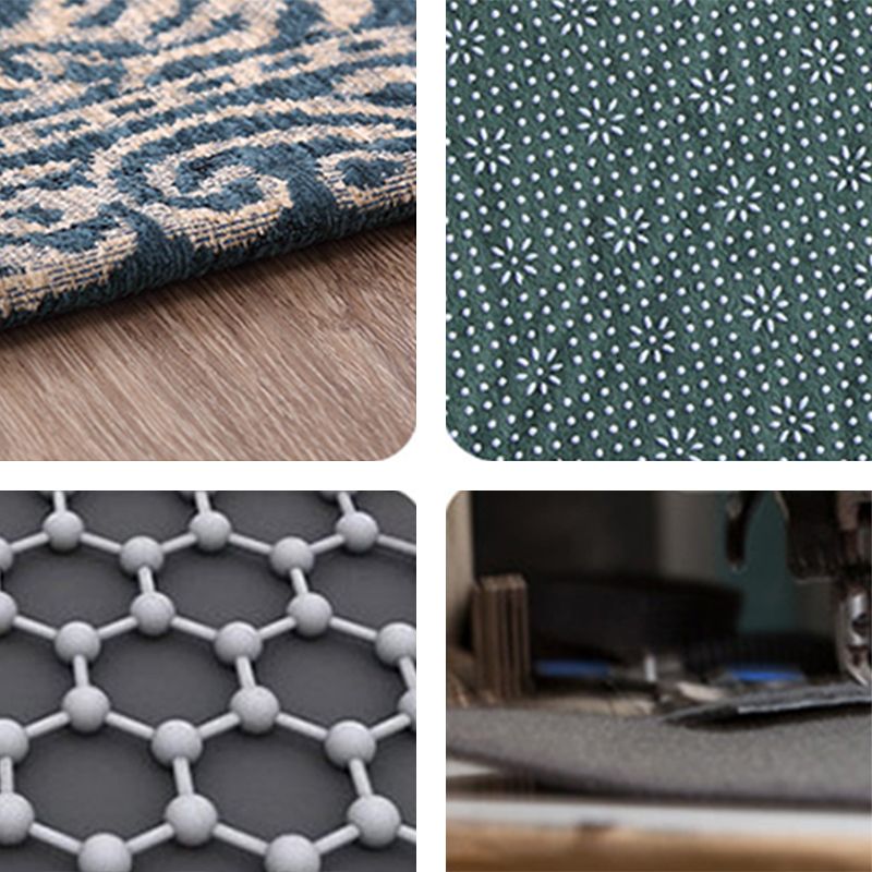 Spezialer Florentiner-Fliesenteppich mehrfarbiger Polyester Teppich Anti-Rutsch-Rückschlagteppich für Wohnzimmer