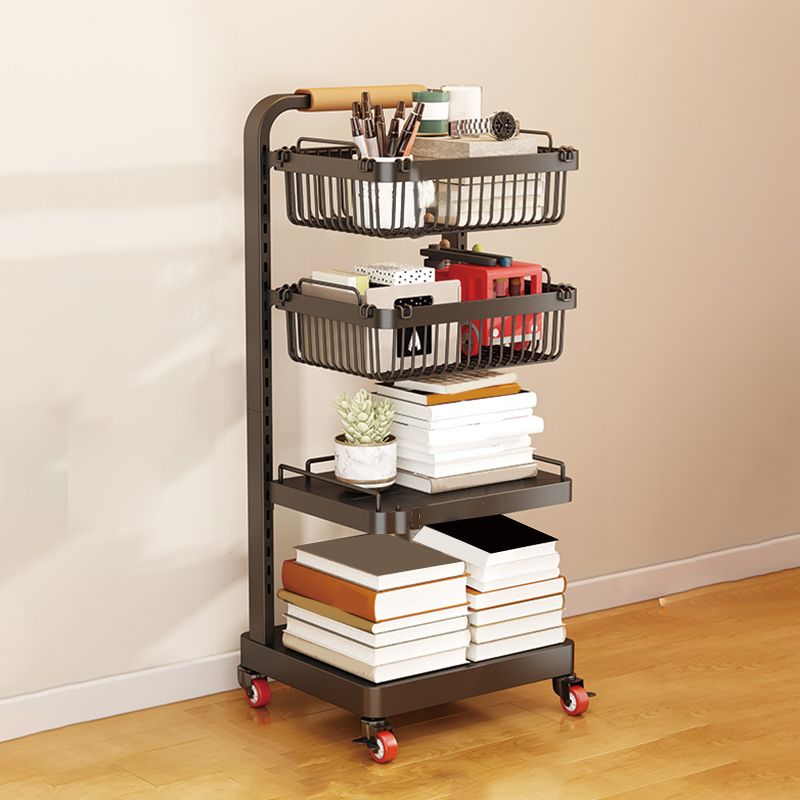Contemporary Open Back Bookshelf Metal Vertical Bookcase for Office