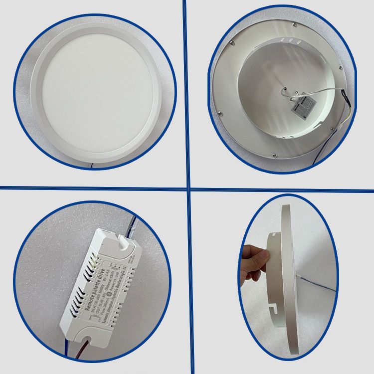 1-Licht-Unterputzleuchte aus Aluminium im modernen Stil, runde, bündige Deckenleuchten