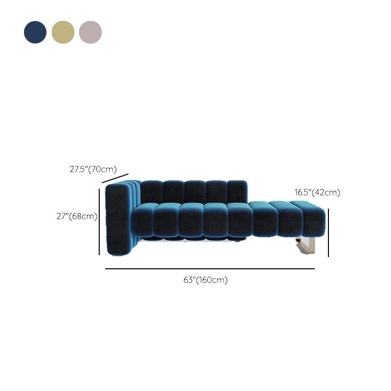 Scandinavian Solid Color Chaise Lounge Couch One Armed Chaise Lounge