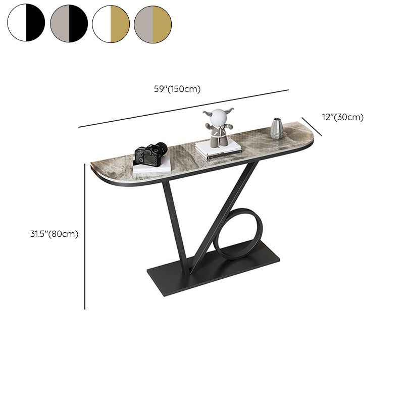 31.5-inch Tall Glam Console Table Scratch Resistant Stone End Table