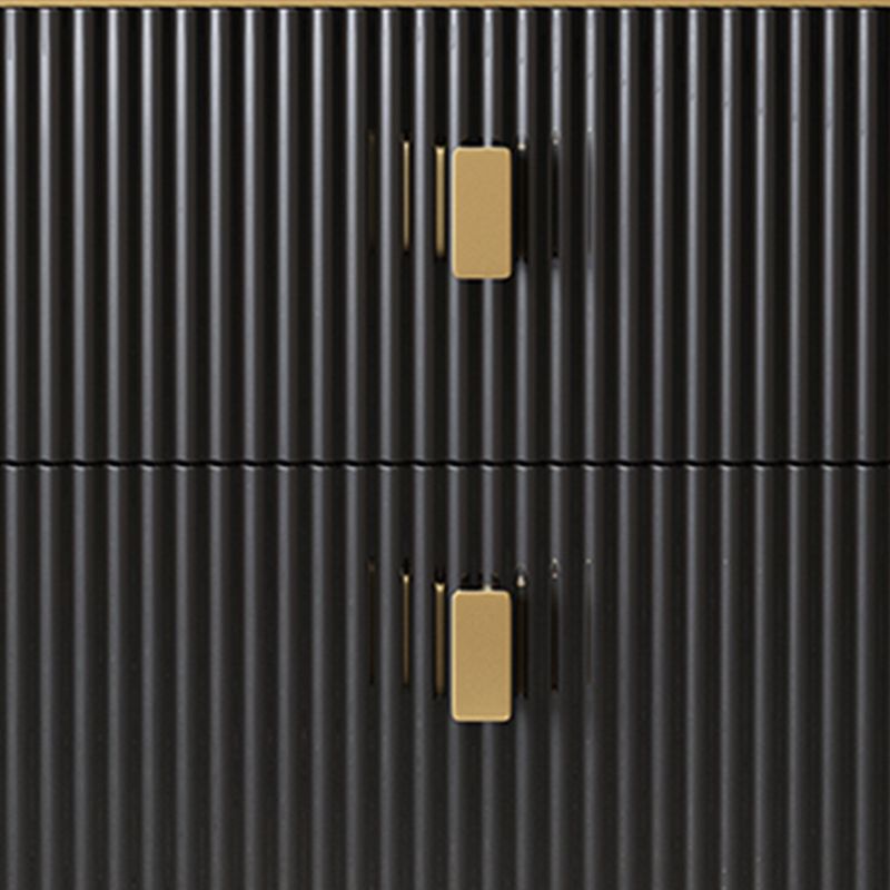 Gorgeous Wood Four-Leg Side Table with Two Drawers for Living Room