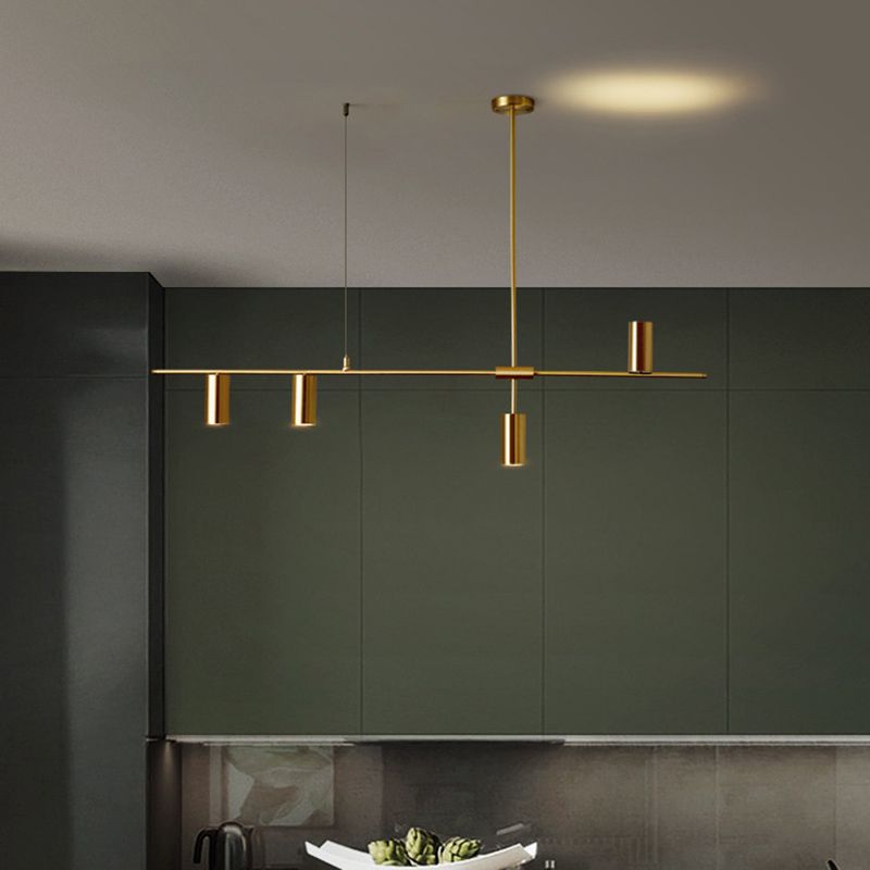 Cylinder Island Pendant Lights Ultra-Contemporary Metallic Island Pendant Lights for Restaurant