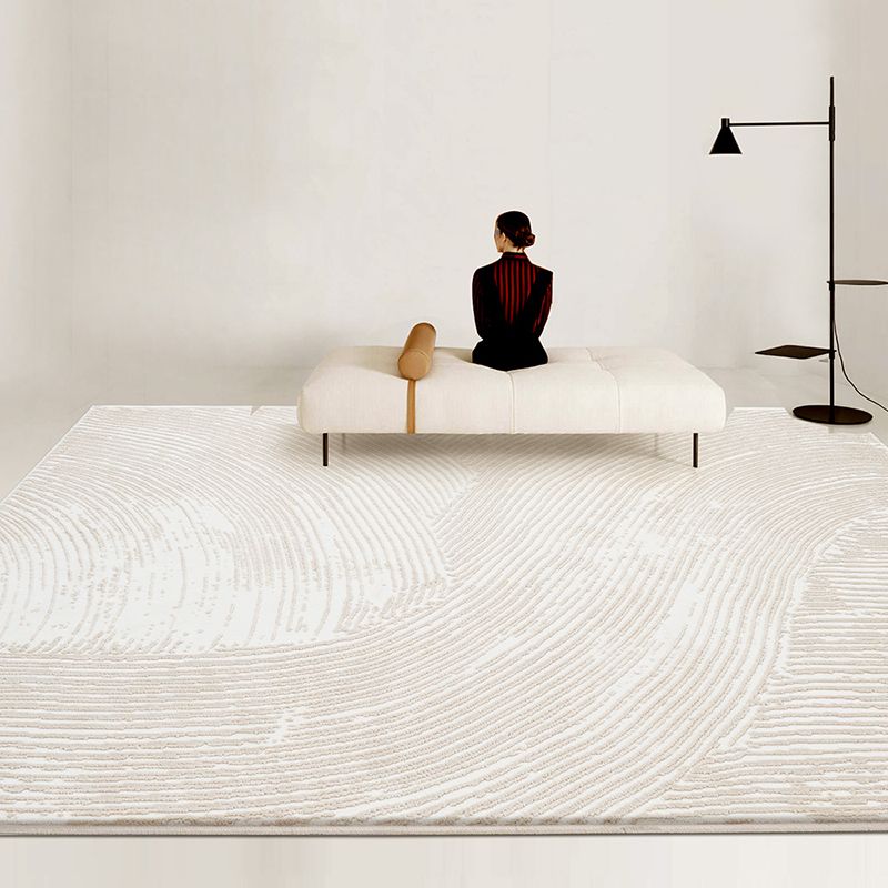 Natural Colorblock Rug Morandi Color Area Rug Polyester Easy Care Carpet for Bedroom