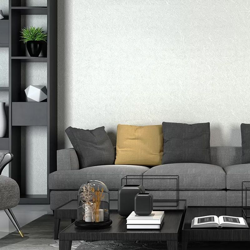 Plain Pattern Wallpaper Roll Simple Self-Adhesive Living Room Wall Covering, 57.1-sq ft