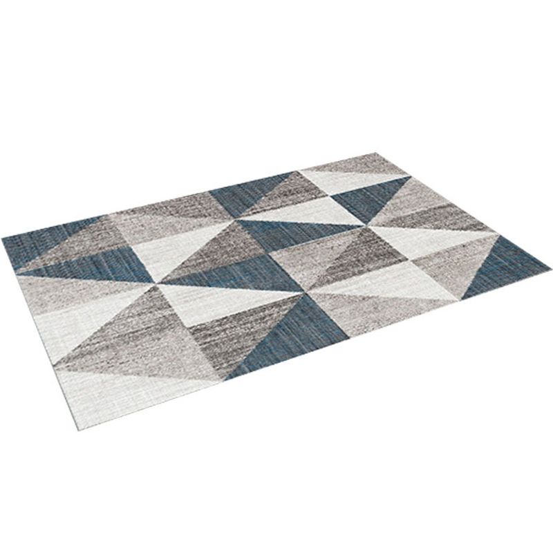 Nordic Hotel Area Rug Multi Colored Geometric Indoor Rug Synthetics Anti-Slip Stain Resistant Washable Rug