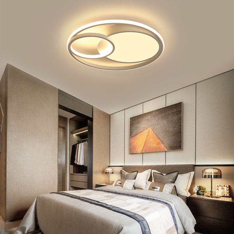 Circulaire en métal proche de l'éclairage de plafond Éclairage de plafond LED moderne pour chambre à coucher