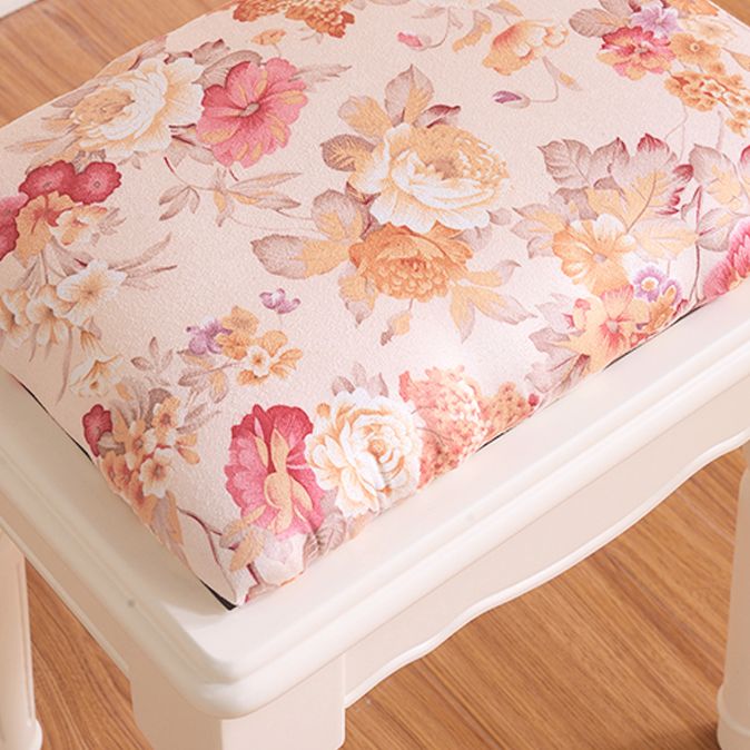 Victorian White Makeup Vanity Desk Bedroom Dressing Table Stool Set with Drawer
