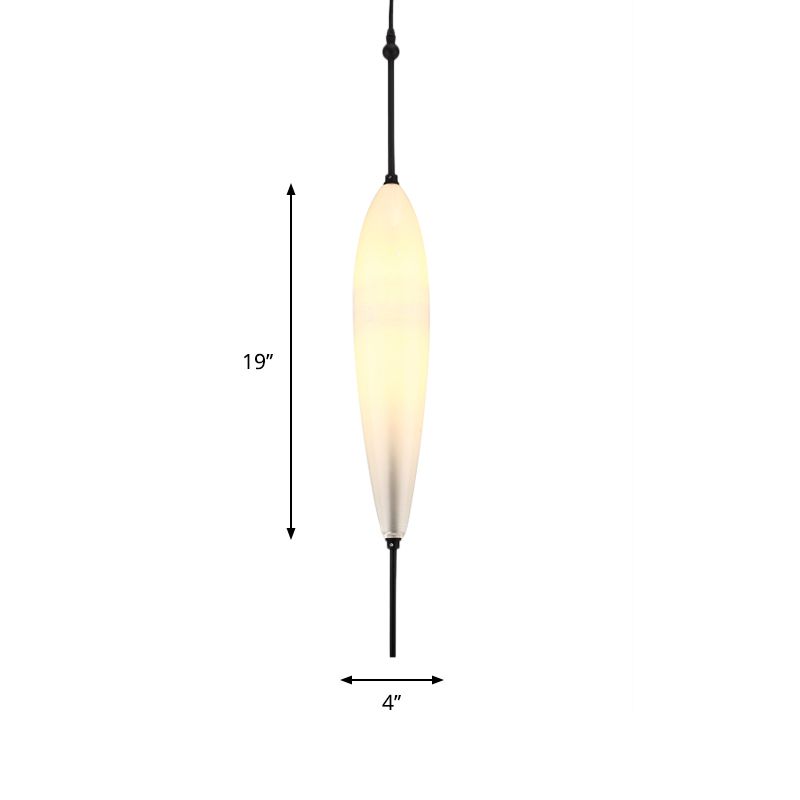 Teardrop/Drum/Cylinder Cluster Pendant Modernist Blue/White Glass 1/3 Lights Dining Room Hanging Light Fixture