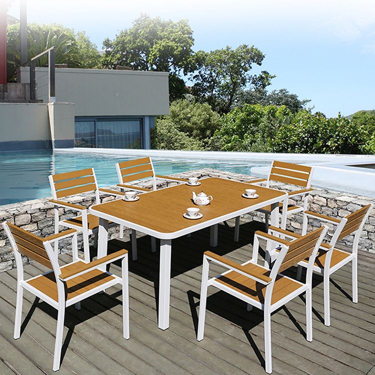 Industrial Dining Side Chair/Dining Armchair with Aluminum Base