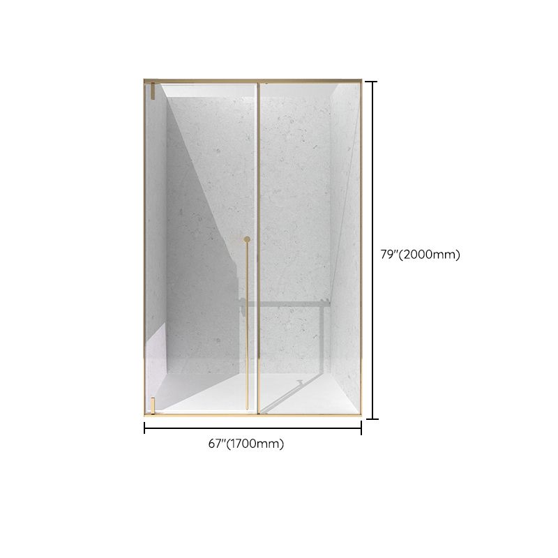 Semi Frameless Tempered Glass Shower Door Pivot Shower Doors