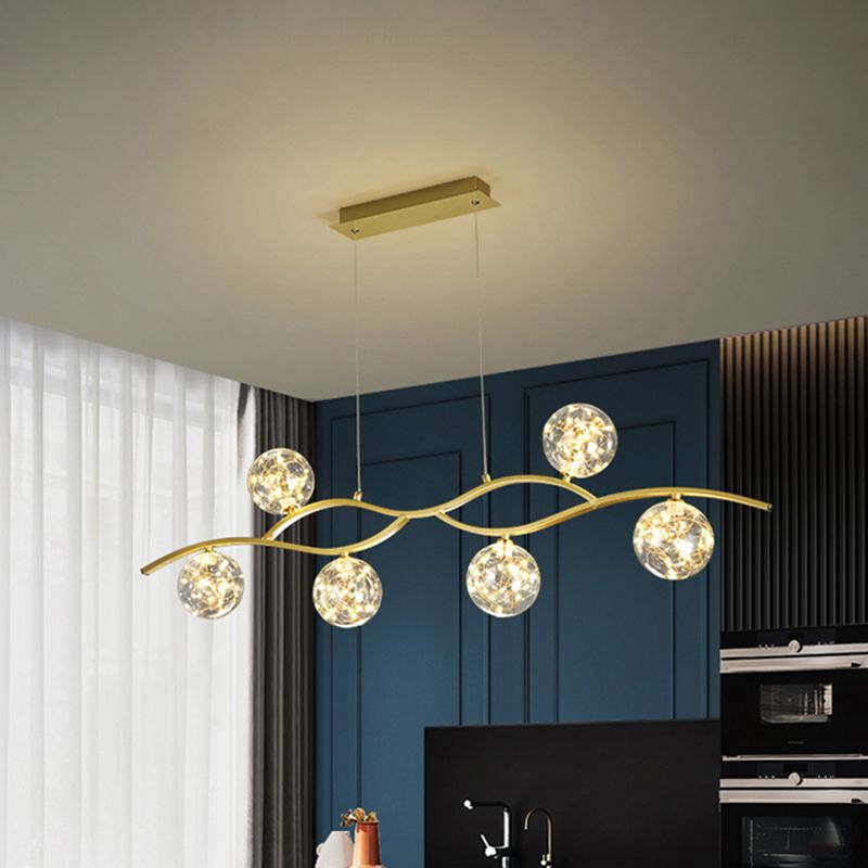 Contemporary Pendant Lights for Kitchen Island Linear Pendant Lighting in Gold