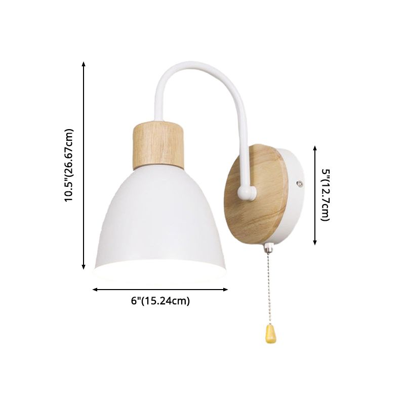 1 Light Metal Wall Mounted Wall Lights Modern Clad Cone Wall Sconces Lighting Fixtures for Foyer and Hall