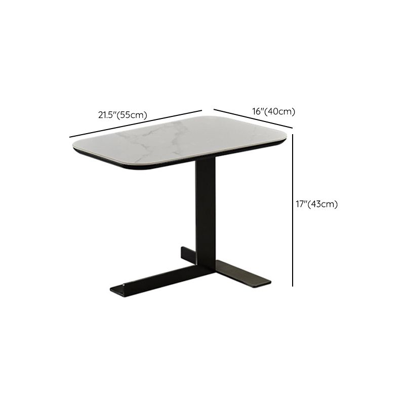 Slate Abstract Coffee Table Glam Rectangular Cocktail Table with Storage Drawer