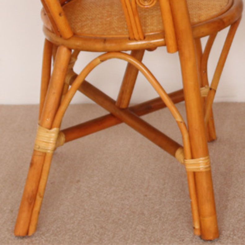 Traditional Kitchen Dining Chairs Cane Back Arm Chairs for Dining Room