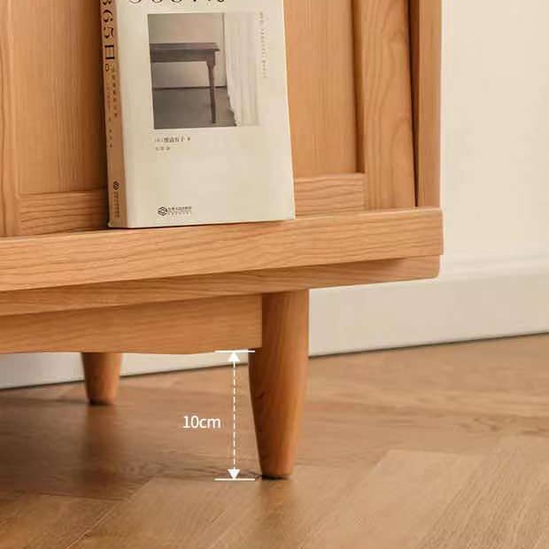 4 Doors 33"L Server Simple Style Wood Frame Buffet Server for Dining Room