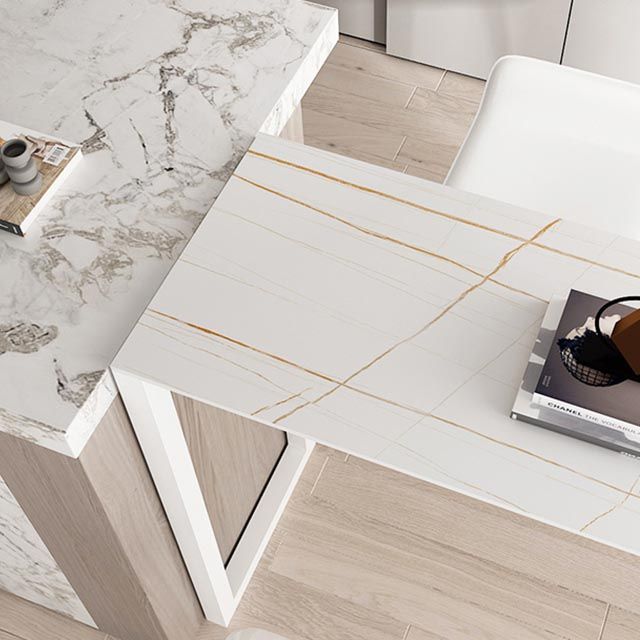 Free Form Bar Table Set 1/3/5 Pcs White Metal Base Bar Table and Stools