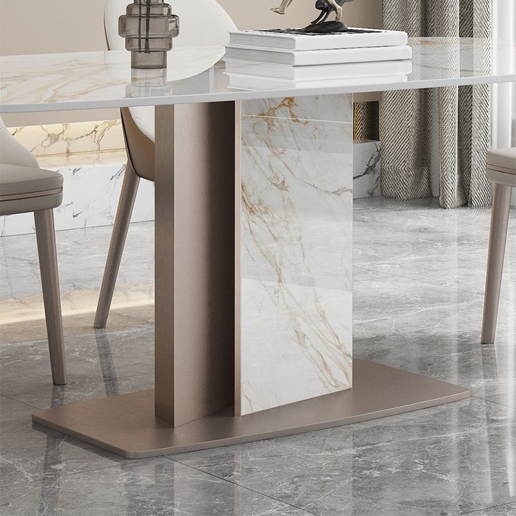 Luxury Sintered Stone Top Dining Set 1/2/5/6/7 Pieces Rectangle Dining Table with Chairs
