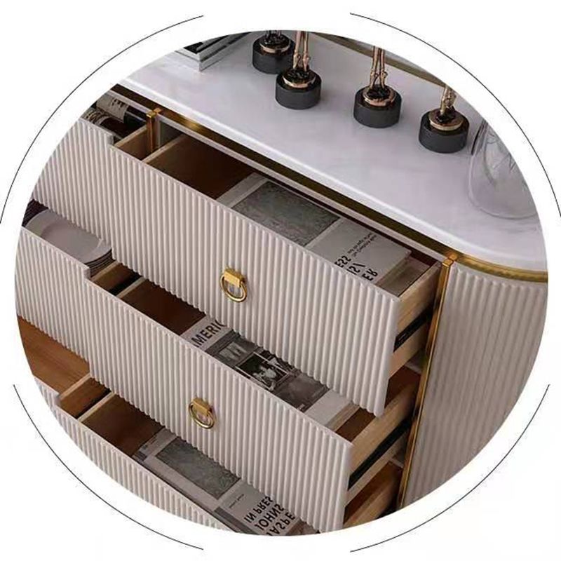 15.6-inch Width Classic Glam Storage Chest Stone Dresser with 6 Drawers