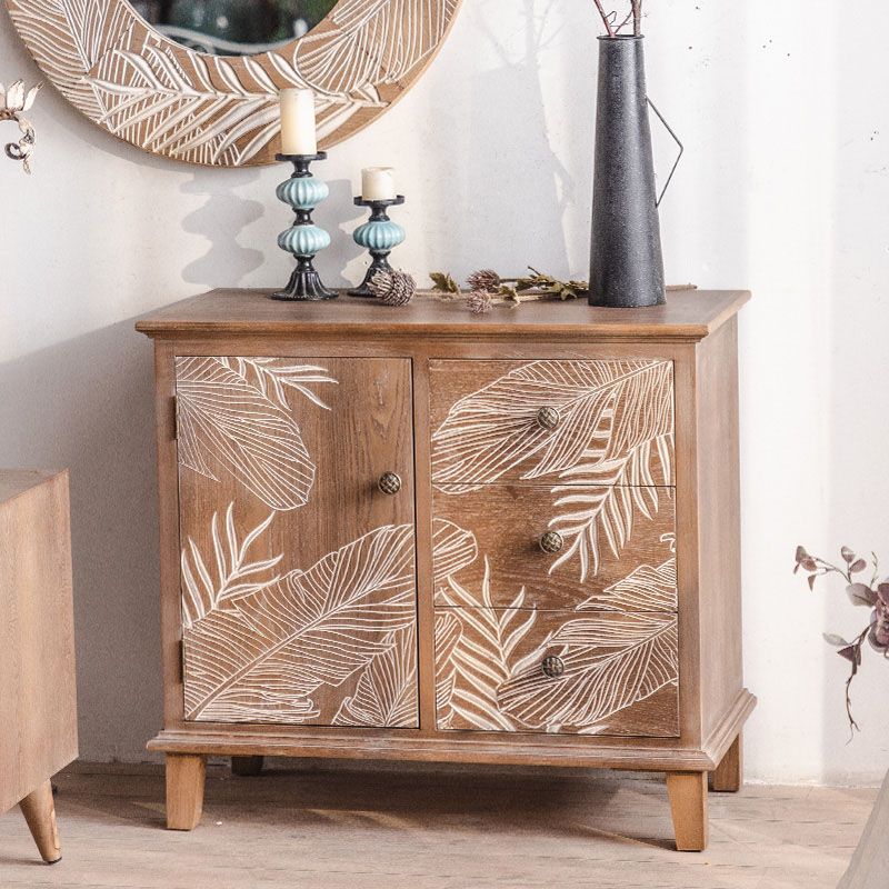 Modern Style Dresser Solid Wood Storage Chest with Drawers for Home