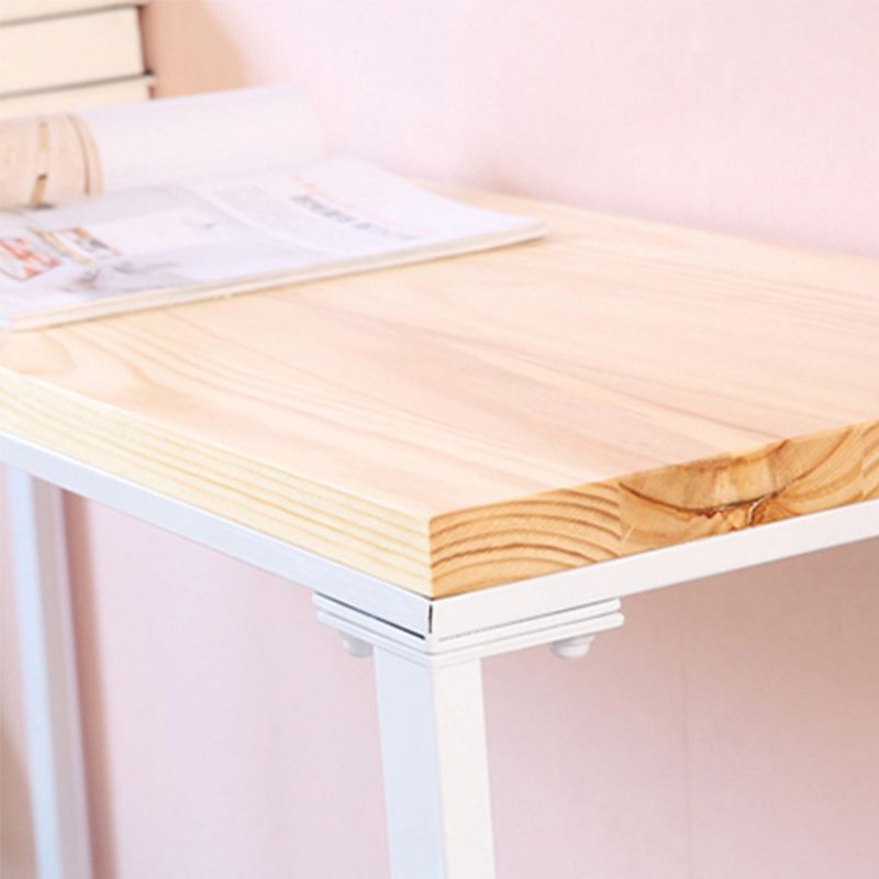 Industrial Style Bar Table Rectangle Solid Wood Bistro Bar Desk